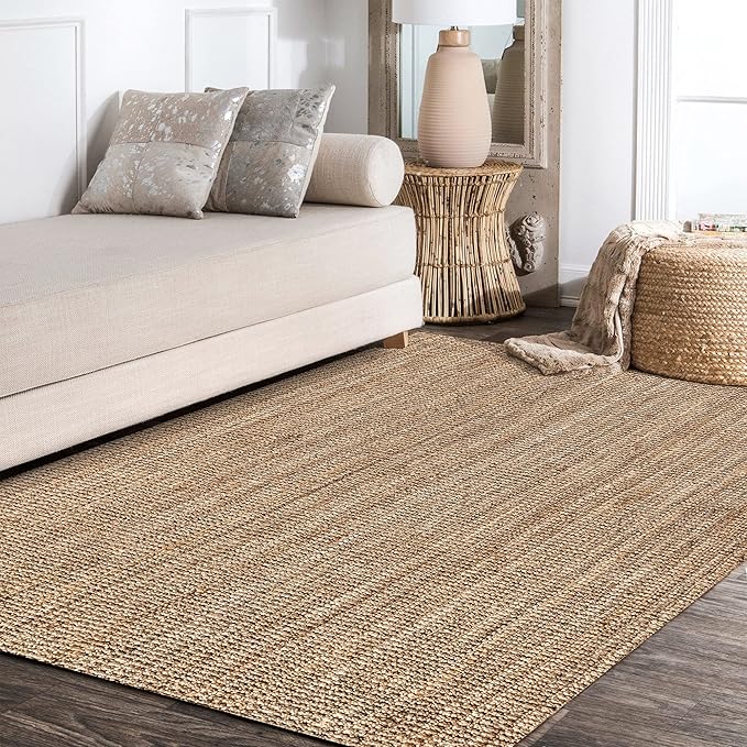 JONATHAN Y Pata Hand Woven Chunky Jute Natural Runner Rug, 2x8, Bohemian, Rustic, Cottage, Easy-Cleaning for Living Room, Bedroom, Kitchen, Non-Shedding (NRF102A-2)