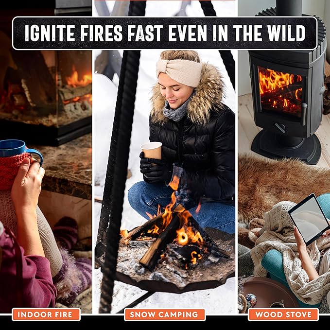 40lb Fatwood Fire Starter Sticks | 100% Natural Fire Starters for Grill, Campfire, Wood Stoves, Bonfires | Easy Firestarter w/Just 2 Sticks in All Weather Conditions by Billy Buckskin (40lb Box)