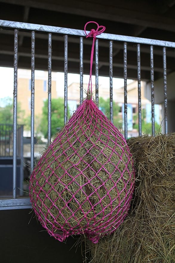 T TEKE Classic Slow hay Feeder hay nets, 40" Length with 2" Holes, Horse Supplies hay Bags for Horses, Goat Feed