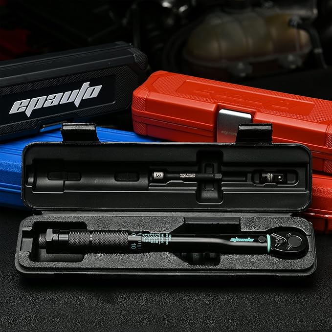EPAuto 1/4-Inch Drive Click Torque Wrench, Black, 20-200 in.-lb.
