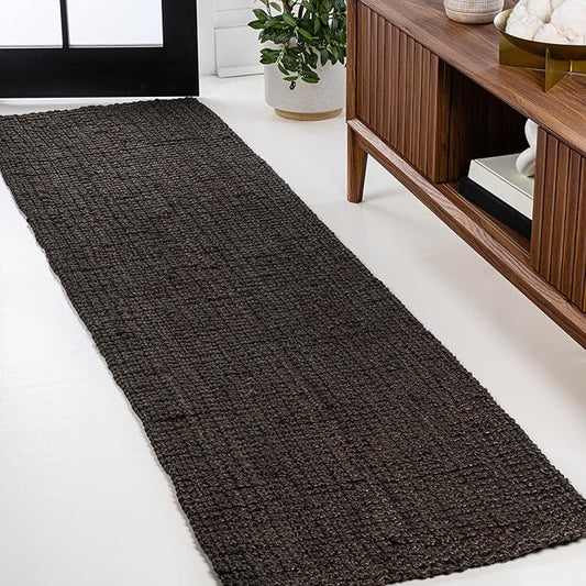 JONATHAN Y Pata Hand Woven Chunky Jute Brown Runner Rug, 2x8, Bohemian, Rustic, Cottage, Easy-Cleaning for Living Room, Bedroom, Kitchen, Non-Shedding (NRF102G-28)