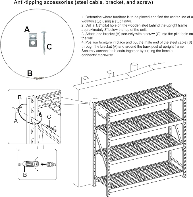 Amazon Basics 5-Tier Medium Duty Storage Shelving Single Post Press Board Shelf - 48 x 18 x 72 Inches, Aluminum
