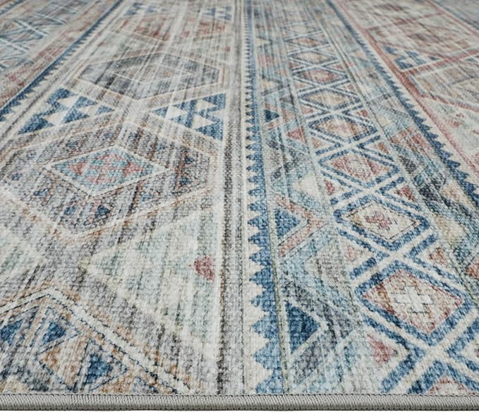 Wyatt & Ash Pink Bruno Imagine Printed Chenille 8'x11' Non Skid & Machine Washable Area Rug