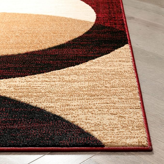 Well Woven Dulcet Bingo Red Modern Geometric 2'7" x 9'10" Runner Rug