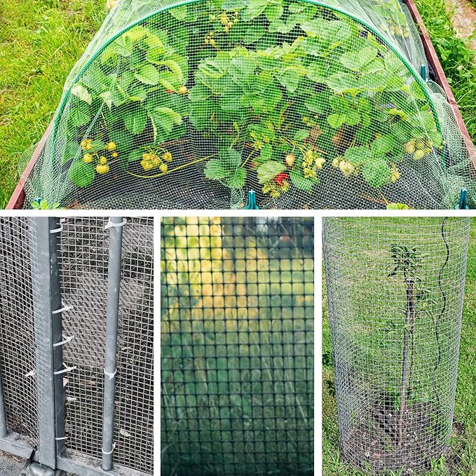 48in x 50ft 19 Gauge 1/2 Inch Hardware Cloth - Double Hot-Dipped Galvanized After Welding Steel Mesh - Duty Rust Proof Fencing for Gardens, Chicken Coops & Poultry Animal Netting Cage Screen