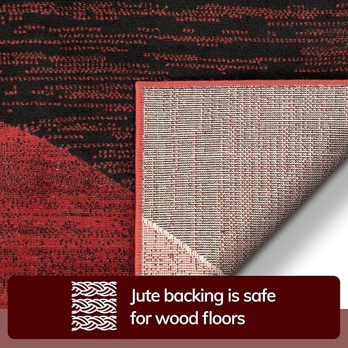 Well Woven Dulcet Bingo Red Modern Geometric 2'7" x 9'10" Runner Rug