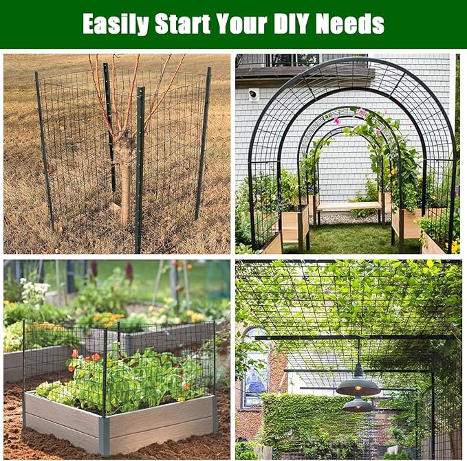 16 Gauge 2x2 Inch Hardware Cloth 36In x 50Ft – Galvanized Welded Chicken Wire Fence | Black Mesh Roll for Garden Farm Yard Animal Plant Protection, Poultry Cage Fencing