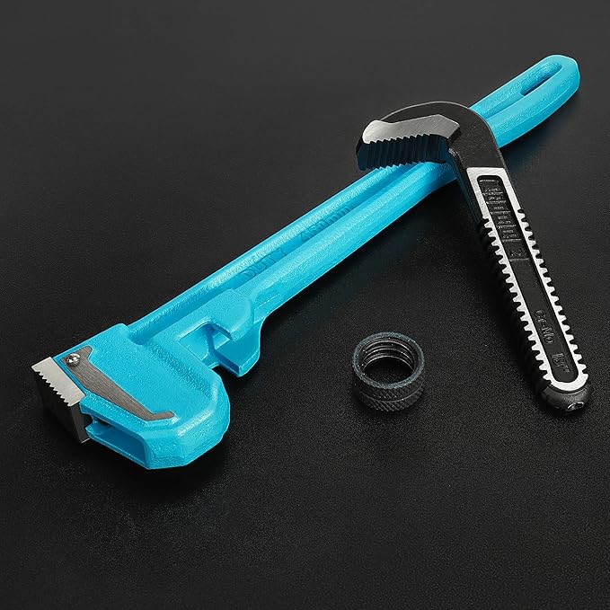 DURATECH 18-Inch Heavy Duty Pipe Wrench, Adjustable Plumbing Wrench, Malleable Cast Iron Handle, Exceed GGG standard