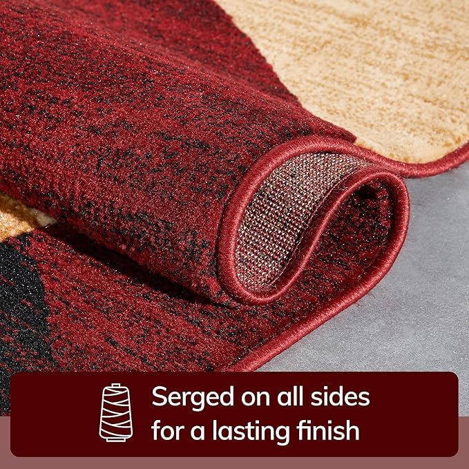 Well Woven Dulcet Bingo Red Modern Geometric 2'7" x 9'10" Runner Rug