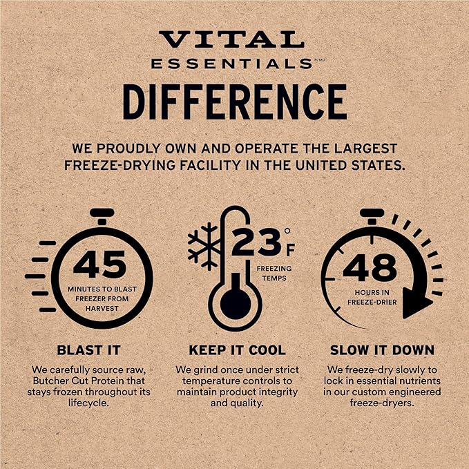 Vital Essentials Freeze-Dried Raw Beef Crunchy Mini Nibs | Complete Meal or Mixer Dog Food | 5.5 oz