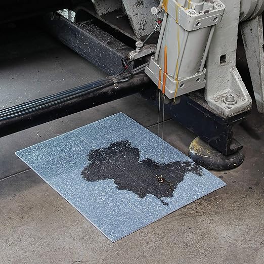 PIG Absorbent Mat Pads | 50 Oil Spill Mats | 15" x 19" Perforated Pads | Each Pad Absorbs 30 oz | Total Absorbency is 12 Gallons | Lightweight | PMB30128