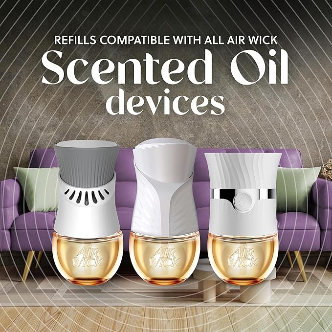 Air Wick Plug In Vibrant Scented Oils Refills, Campfire & Starlit Sky, (Pack of 25)
