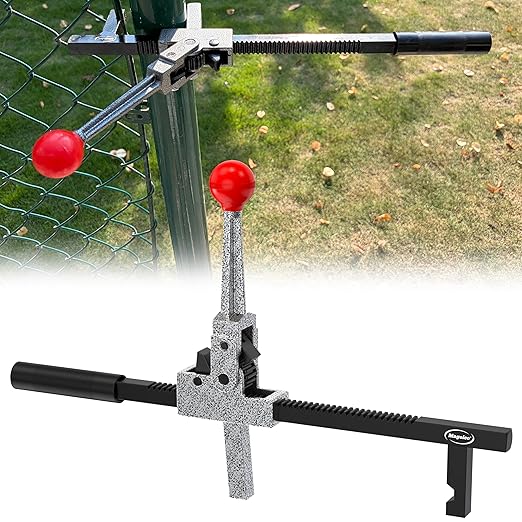 Chain Link Fence Stretcher Tool, Wire Puller Stretcher & Fence Tightener for Barbed & Woven Wire Fence, 9″ Ratchet Range, Easy One-Person Operation for Farm & Yard Projects