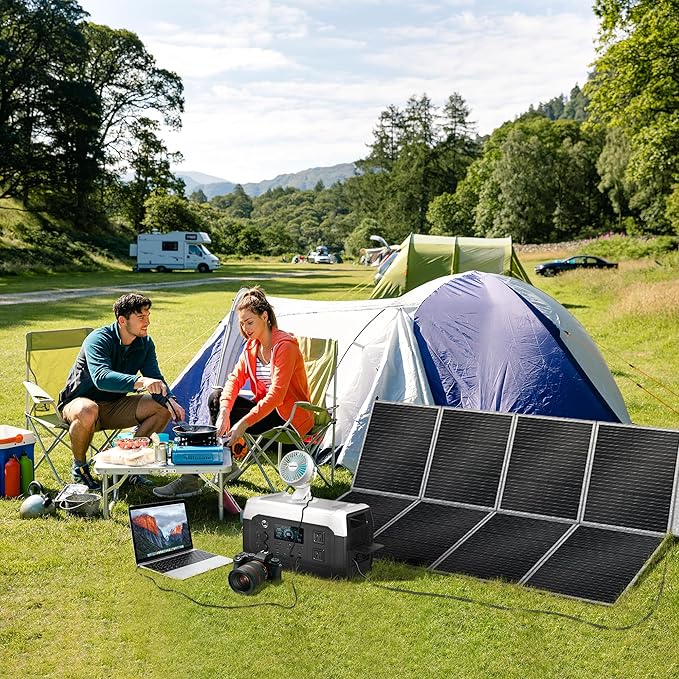 Portable Power Station with 400W Solar Panel,1024Wh LiFePO4 Battery, 1600W AC Outlets (2600W Surge),Solar Generator for Outdoor Camping Outages RV Travel Home Backup Power