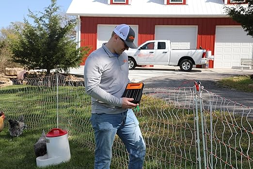 Gallagher S20 Solar Fence Charger + 48in x 82ft Poultry Netting Bundle | Portable Electric Fence System for Chickens, Garden Protection & Predator Exclusion | Solar Energizer with Rechargeable Battery