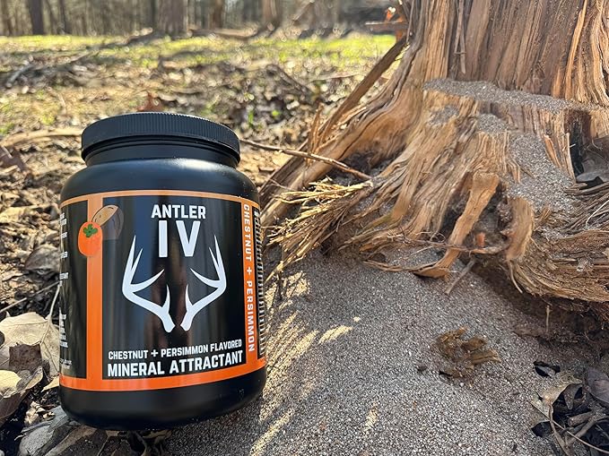 Antler IV Mineral Attractant, 5.5lb jug or 30lb Bucket, Highly Attractive Chestnut and Persimmon Flavor and Scent
