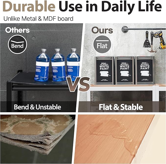 HOMEDANT House 5 Tier Laminated Metal Shelving Unit Adjustable Storage Utility Rack Heavy Duty Shelves Organization Multipurpose Shelf Kitchen Garage Pantry Closet (2, (XL Deep) 48.1" W, White)