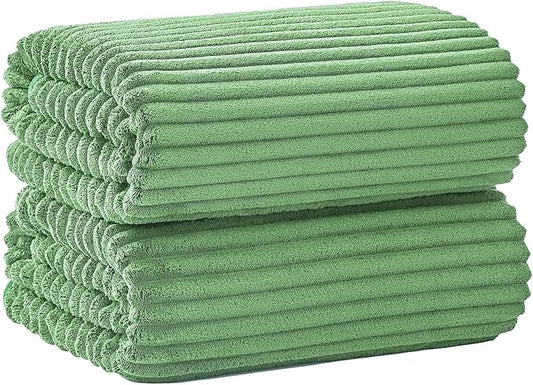 Oversized Bath Sheets 40x80 Inches Extra Large Bath Towels for Adults Super Soft Quick Dry Highly Absobent Microfiber Shower Towels for Bathroom, Pool, Gym, Yoga Towel(Sage Green, 2Piece)