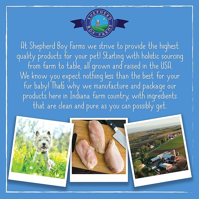 Shepherd Boy Farms Freeze Dried Dog and Cat Treats, Lamb Heart, All Natural Single Ingredient Freeze-Dried Dog Treat & Dog Snacks, Made in USA, High Protein, Essential Nutrition of Raw Dog Food, 8oz