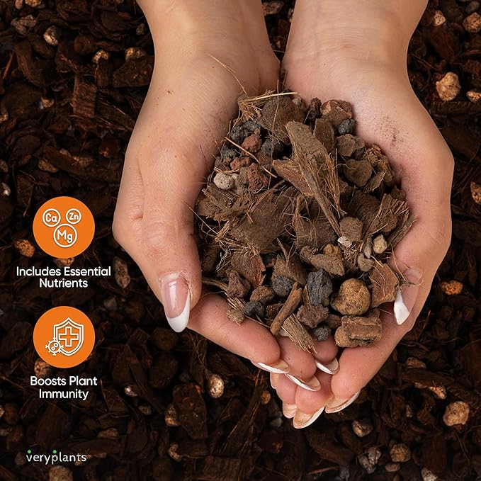 Molly's Orchid Potting Mix - Premium Gritty Soilless Orchid Mix - Chunky High Drainage vs Standard Potting Soil for Indoor Plants - Contains Bark, Coco Chips, Akadama, Pumice, Lava Rock 11 Liters