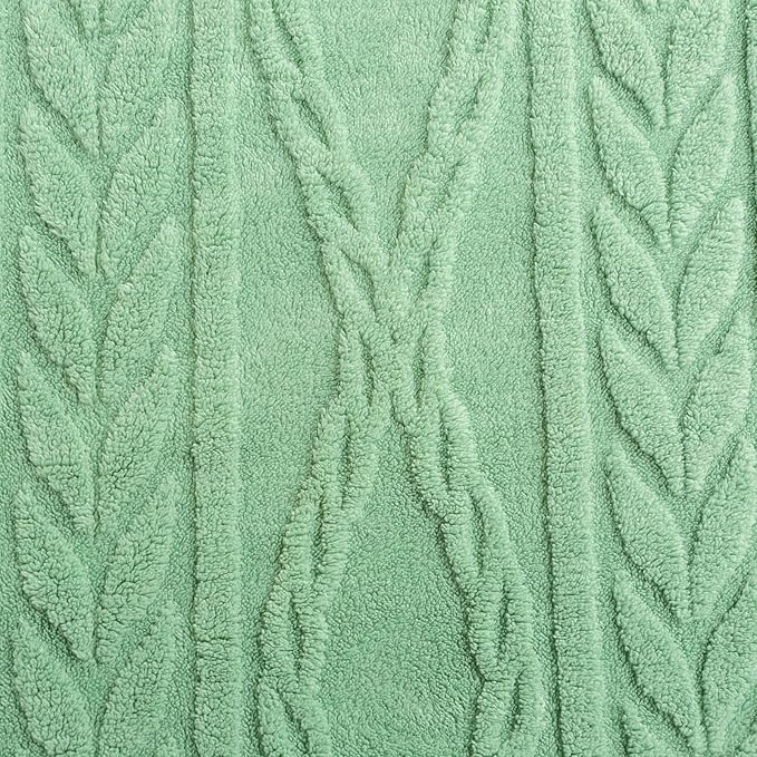 YUSOKI Sherpa Queen Size Blanket-3D Stylish Design Super Soft Fuzzy Cozy Warm Blanket Thick Plush Fluffy Furry Blankets for Teen Girls Women Couch Bed Sofa Chair Men Boys Gift(Sage Green,90"x90")