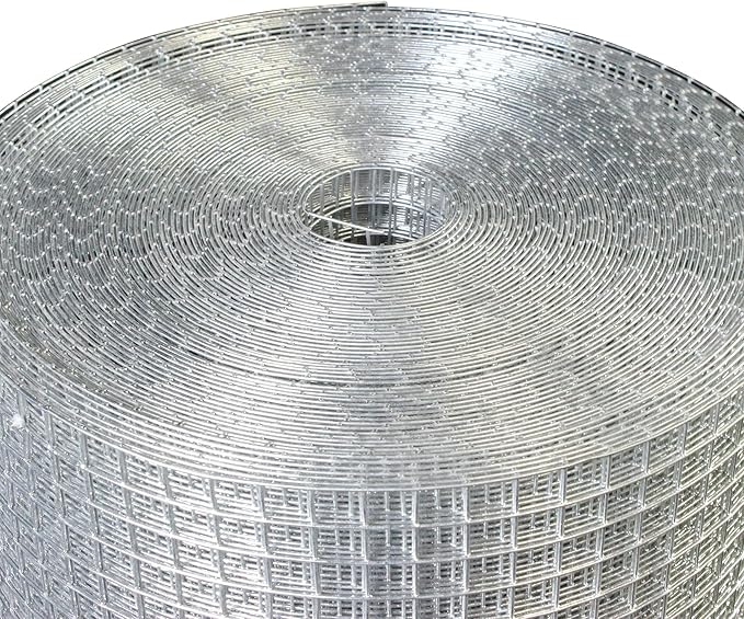 Hardware Cloth for Chicken Wire Fencing of Chicken Coop-1/2in Mesh AWG 19 Gauge 48in x 100ft Hot-Dip Galvanized Wire Mesh Roll-Raccoon Proof Rabbit Cages, Poultry Runs, Fencing for Gardens