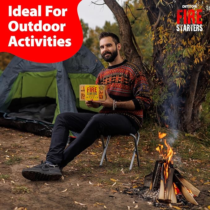 150 pcs Fire Starter - Natural Fire Starters for Campfires, Fire Pit, Pizza Oven, Fireplace, Smoker, BBQ, Pellet Stove & Wood - Fire Starters for Grill, Charcoal Starter