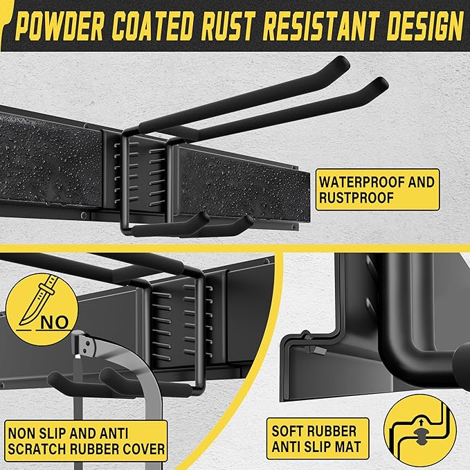 Garage Wall Organizer,21Pack Carries 1200 lbs,Garden Tool Organizer 99in With Large Storage Space,Easy Assembly, Sturdy Design,for Efficient Tool Storage Garage Organization