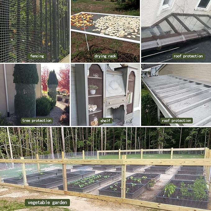Thinkahead Hardware Cloth 1/4 Inch 48 X 100 ft 23 Gauge, Chicken Coop Wire Fencing, Hot Dipped Galvanized Wire Mesh, Hardware Cloth for Chicken Coop, Rabbit Cages, Garden, Small Rodents Screen Fence