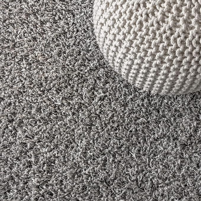 JONATHAN Y Mercer Shag Plush Charcoal Runner Rug, 2x8, Contemporary, Modern, Easy-Cleaning for Living Room, Bedroom, Kitchen, Pet Friendly, Non-Shedding (MCR106B-28)