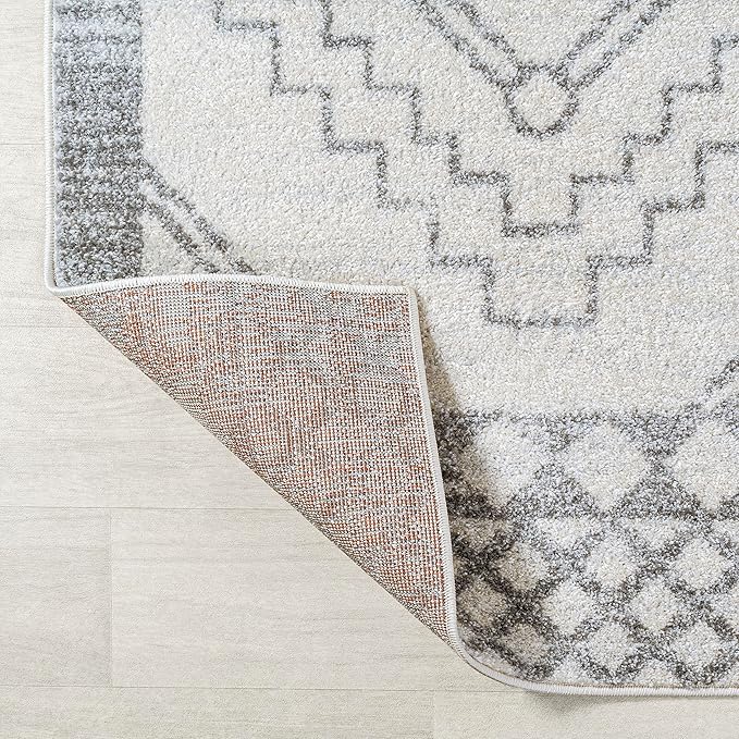 JONATHAN Y Amir Moroccan Beni Souk Cream/Gray Indoor Area Rug, 9x12, Bohemian, Scandinavian, Easy-Cleaning for Living Room, Bedroom, Kitchen, Pet Friendly, Non-Shedding (MOH200B-9)