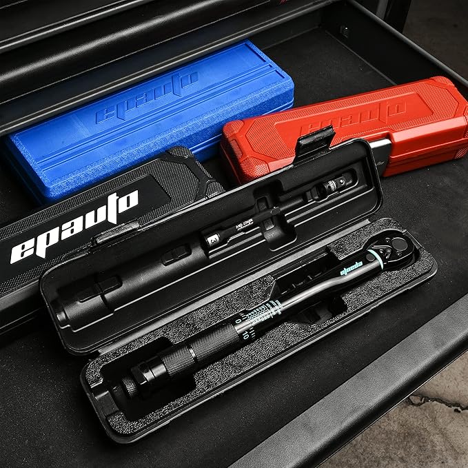 EPAuto 1/4-Inch Drive Click Torque Wrench, Black, 20-200 in.-lb.