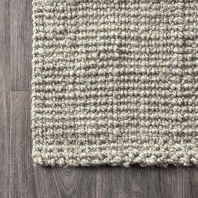 JONATHAN Y Pata Hand Woven Chunky Jute Gray Indoor Area Rug, 5x8, Bohemian, Rustic, Cottage, Easy-Cleaning for Living Room, Bedroom, Kitchen, Non-Shedding (NRF102C-5)