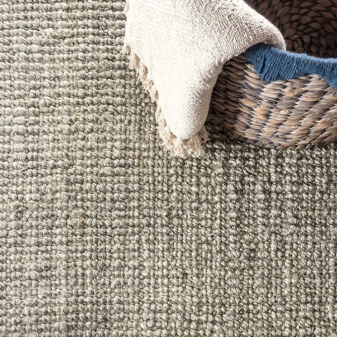 JONATHAN Y Pata Hand Woven Chunky Jute Gray Runner Rug, 2x16, Bohemian, Rustic, Cottage, Easy-Cleaning for Living Room, Bedroom, Kitchen, Non-Shedding (NRF102C-216)