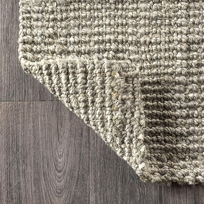 JONATHAN Y Pata Hand Woven Chunky Jute Gray Indoor Area Rug, 12x18, Bohemian, Rustic, Cottage, Easy-Cleaning for Living Room, Bedroom, Kitchen, Non-Shedding (NRF102C-18)