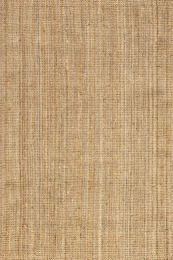 Nuloom Ashli Hand Woven, Natural, 5' x 8', Farmhouse, Jute, Soft and Textured, High Traffic, Stain Resistant, Easy Clean, Durable Area Rug for Bedroom, Living Room, Dining Space, Den, Foyer, Entryway
