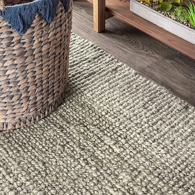 JONATHAN Y Pata Hand Woven Chunky Jute Gray Runner Rug, 2x16, Bohemian, Rustic, Cottage, Easy-Cleaning for Living Room, Bedroom, Kitchen, Non-Shedding (NRF102C-216)