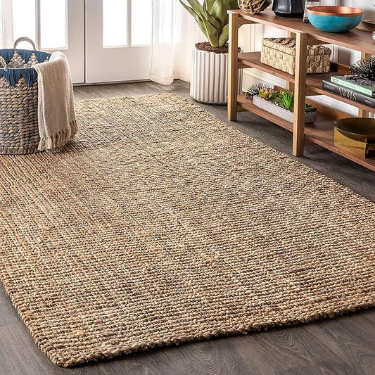 JONATHAN Y Pata Hand Woven Chunky Jute Natural Runner Rug, 2x8, Bohemian, Rustic, Cottage, Easy-Cleaning for Living Room, Bedroom, Kitchen, Non-Shedding (NRF102A-2)