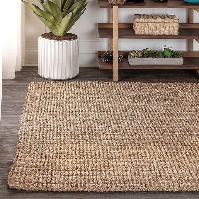 JONATHAN Y Pata Hand Woven Chunky Jute Natural Runner Rug, 2x8, Bohemian, Rustic, Cottage, Easy-Cleaning for Living Room, Bedroom, Kitchen, Non-Shedding (NRF102A-2)