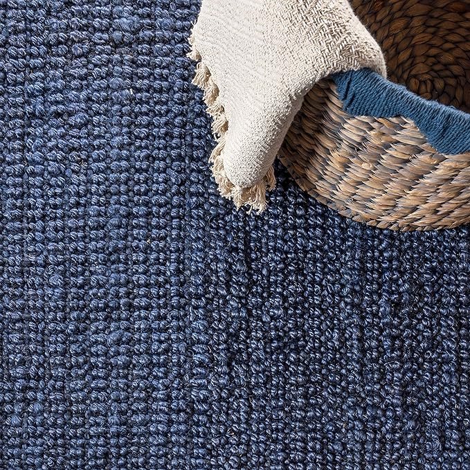 JONATHAN Y Pata Hand Woven Chunky Jute Navy Indoor Area Rug, 12x15, Bohemian, Rustic, Cottage, Easy-Cleaning for Living Room, Bedroom, Kitchen, Non-Shedding (NRF102D-15)
