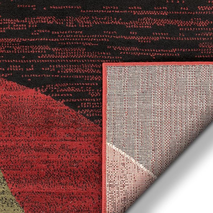 Well Woven Dulcet Bingo Red Modern Geometric 2'7" x 9'10" Runner Rug
