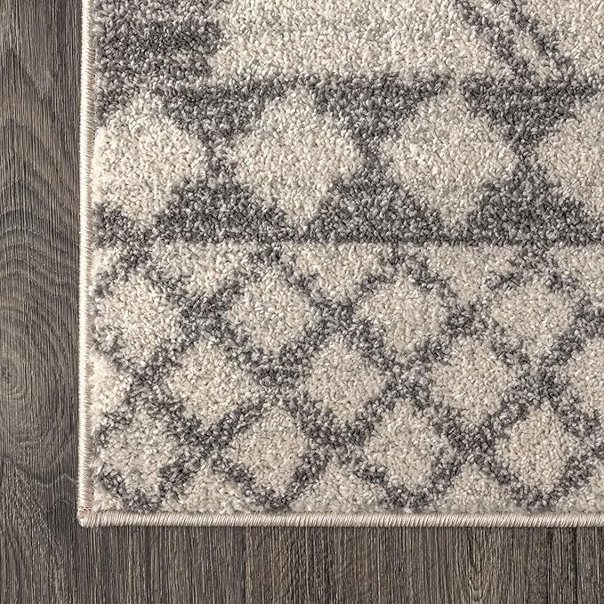 JONATHAN Y Amir Moroccan Beni Souk Cream/Gray Indoor Area Rug, 8x10, Bohemian, Scandinavian, Easy-Cleaning for Living Room, Bedroom, Kitchen, Pet Friendly, Non-Shedding (MOH200B-8)