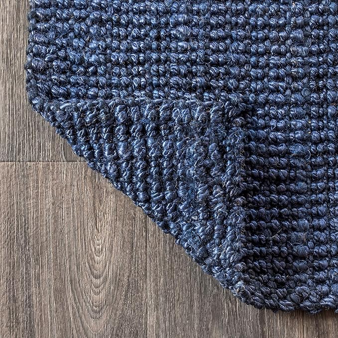JONATHAN Y Pata Hand Woven Chunky Jute Navy Indoor Area Rug, 12x18, Bohemian, Rustic, Cottage, Easy-Cleaning for Living Room, Bedroom, Kitchen, Non-Shedding (NRF102D-18)