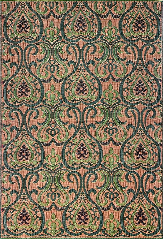 Mad Mats Traditional Outdoor Rug, Reversible Plastic Mat (5' x 8', Oasis - Medium Green)