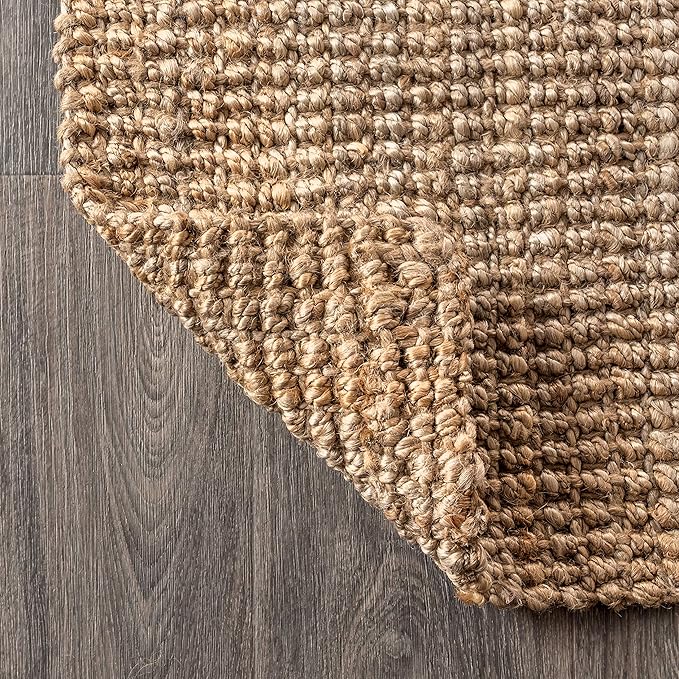 JONATHAN Y Pata Hand Woven Chunky Jute Natural Runner Rug, 2x8, Bohemian, Rustic, Cottage, Easy-Cleaning for Living Room, Bedroom, Kitchen, Non-Shedding (NRF102A-2)