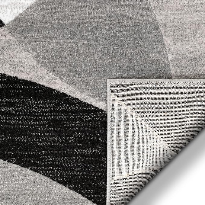 Well Woven Dulcet Bingo Grey Modern Geometric 2'3" x 7'3" Runner Rug