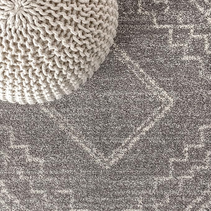 JONATHAN Y Amir Moroccan Beni Souk Gray/Cream Runner Rug, 2x8, Bohemian, Scandinavian, Easy-Cleaning for Living Room, Bedroom, Kitchen, Pet Friendly, Non-Shedding (MOH200C-28)