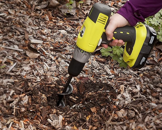 Willard & May Flower Bulb HEX Shaft Drill Planter, Non-Slip – 1.75 by 9 inch - Bulb & Bedding Plant Auger